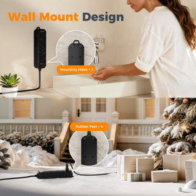 TESSAN 6 ft extension cord reaches distant outlets for outdoor layouts
