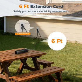 TESSAN wall mountable power strip for neat outdoor setup