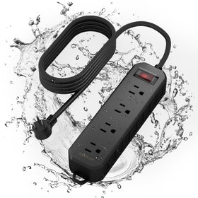 TESSAN outdoor power strip with waterproof design for patio use
