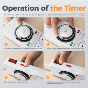TESSAN timer outlet with switch enables energy smart scheduling