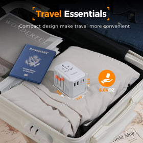 TESSAN inside a suitcase demonstrating compact storage and travel readiness