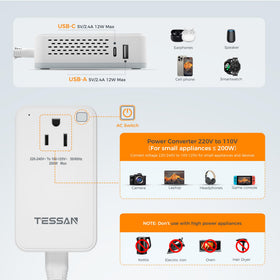 TESSAN stored in padded pouch protecting the converter on the go