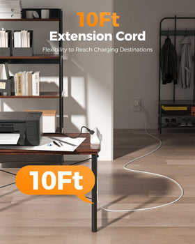 TESSAN 45-degree plug design keeps outlets accessible.