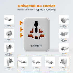 TESSAN beside a passport and phone demonstrating lightweight size for easy packing