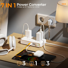 TESSAN side view with cord demonstrating compact portability advantage