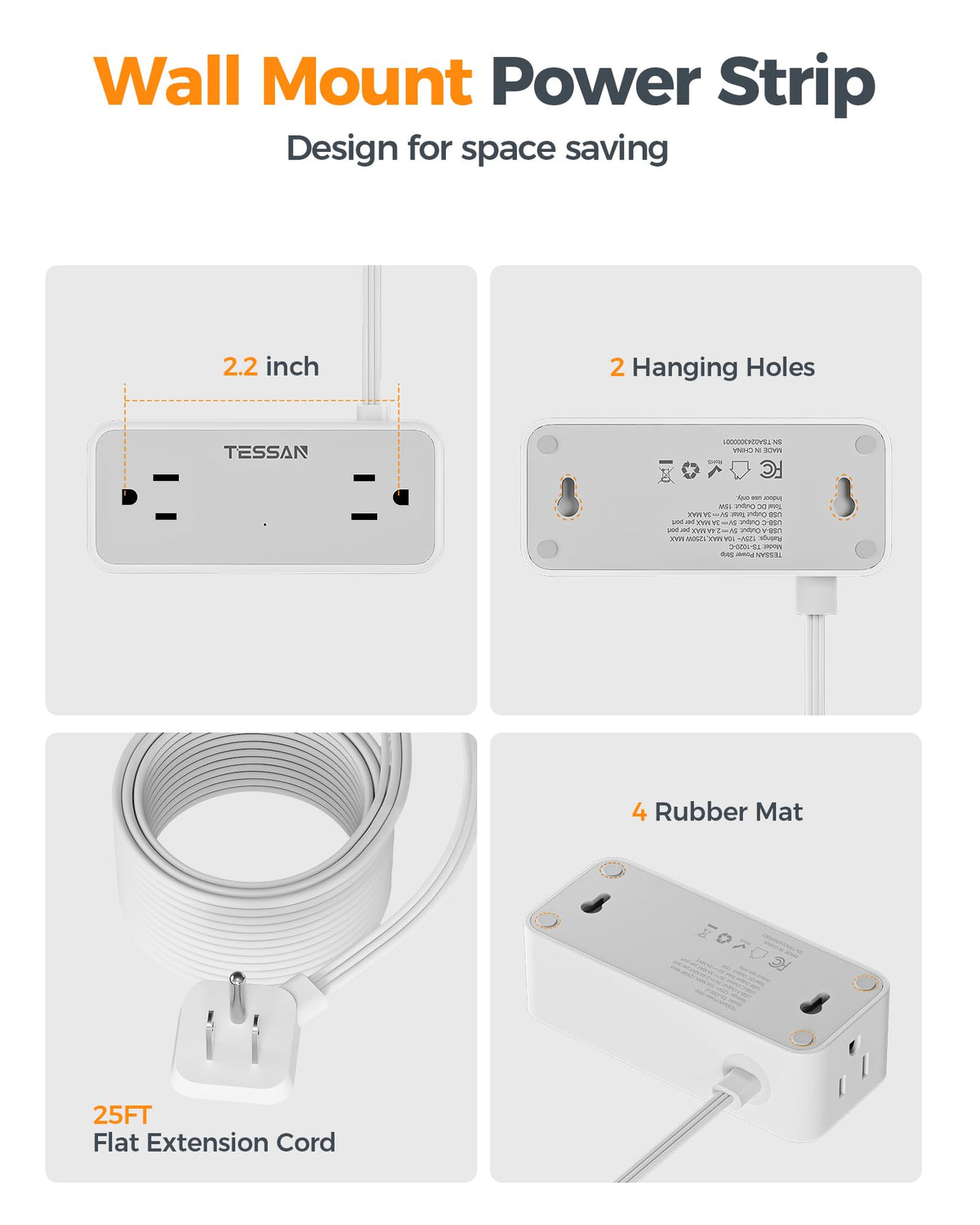 TESSAN held in hand for size comparison showing compact flat plug convenience
