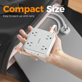 TESSAN beside smartphone for scale, compact and space-saving