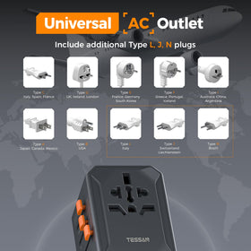 TESSAN beside smartphone to show scale and portable convenience for travel