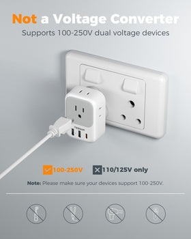 TESSAN cruise-ready adapter designed for easy packing on voyages.