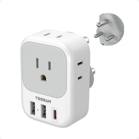 TESSAN Type M adapter demonstrating global compatibility for travelers.