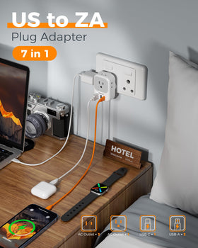 TESSAN adapter showing USB ports for multi-device charging.