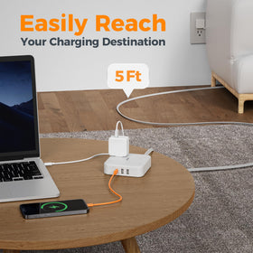 TESSAN mountable power strip with wall-mount holes for flexible placement