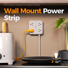 TESSAN surge protector rubber feet prevent slipping.