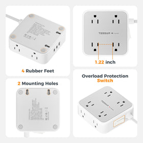 TESSAN power switch and LED indicator showing easy control and status benefit convenient use