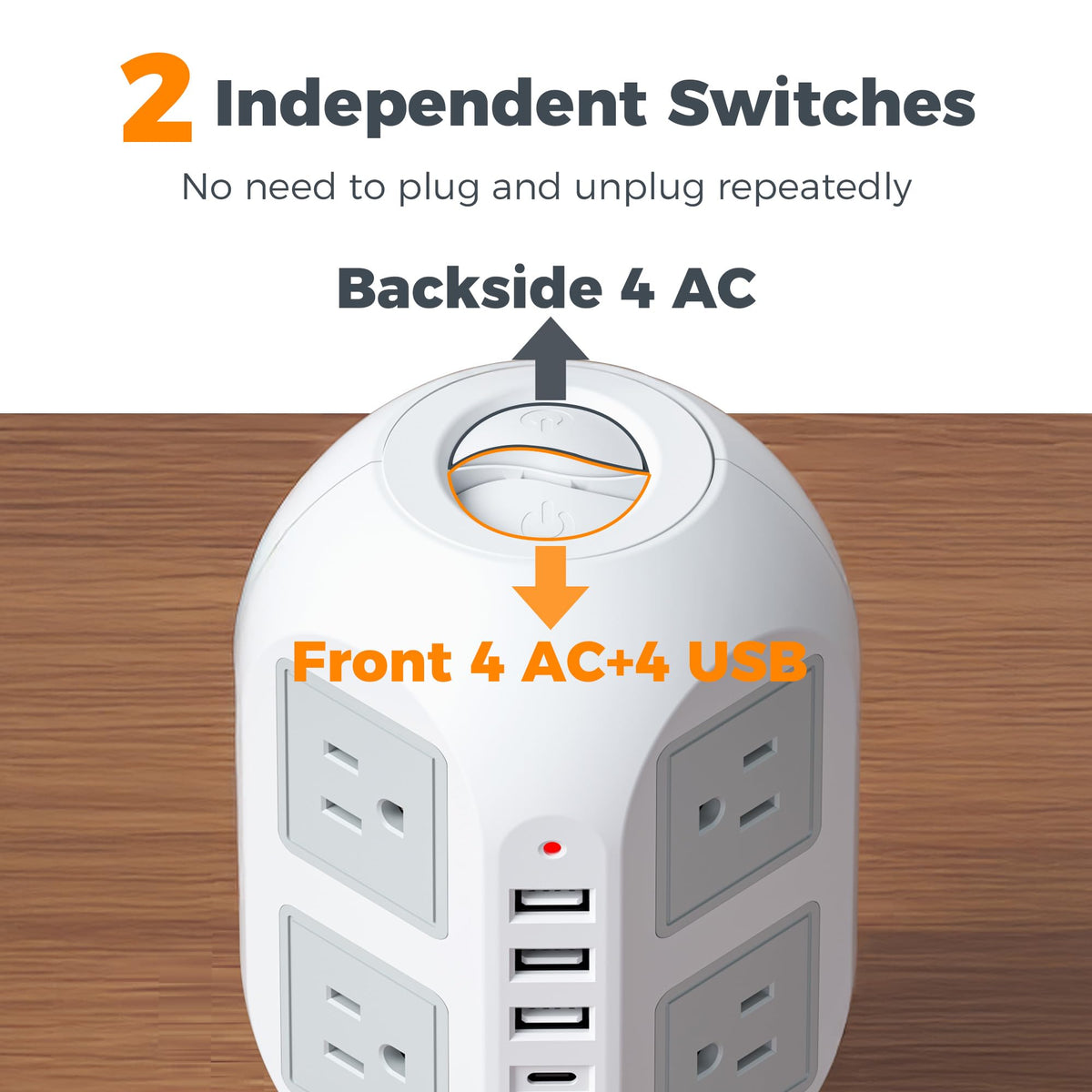 TESSAN top switches and USB cluster visible, easy on/off control for safety