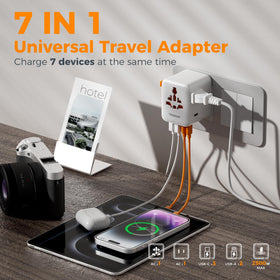 TESSAN close-up of three USB-C ports delivering fast charging for phones and tablets