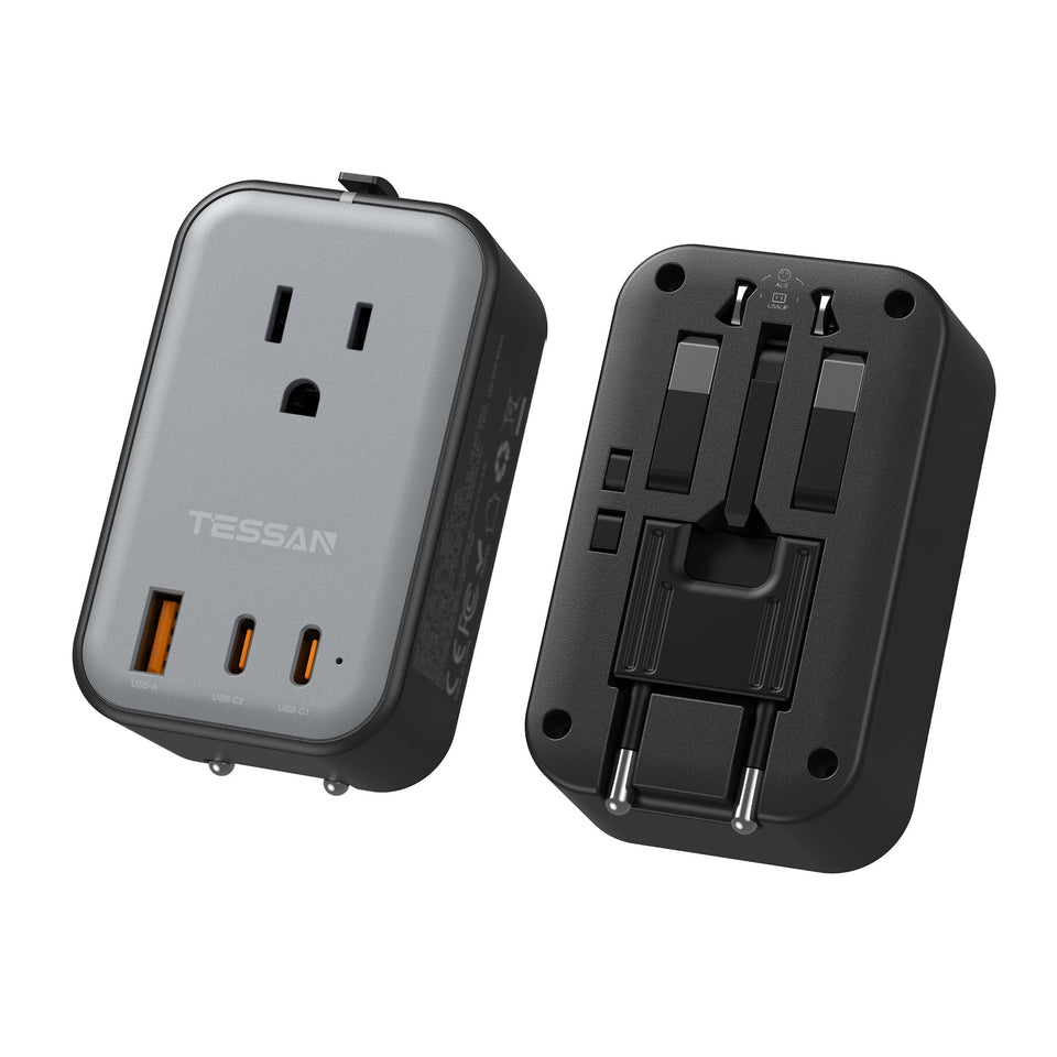 TESSAN Travel Adapter 009 demonstrating universal compatibility for global travel.