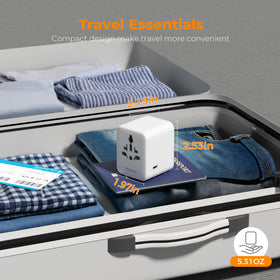 Compact dimensions and light weight ideal for carry-ons and day bags.