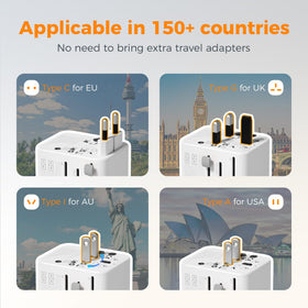 TESSAN adapter showing multiple USB-C and USB-A ports for convenient charging on the go.