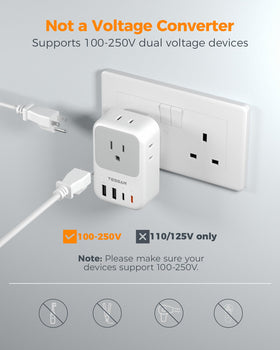 TESSAN 3250W max supports high-power devices safely