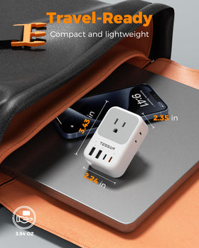 TESSAN not a voltage converter; supports 100–250V devices.
