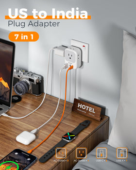 TESSAN Type D grounded plug for India and nearby countries