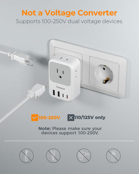 TESSAN USB-A ports for simultaneous charging on the go