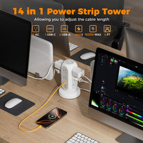 TESSAN closeup of USB‑A and USB‑C ports enabling fast device charging