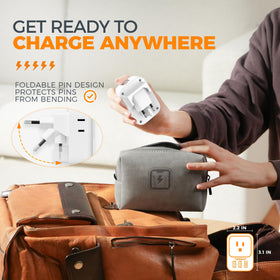 TESSAN USB-C PD 20W port enables fast charging for smartphones and tablets.
