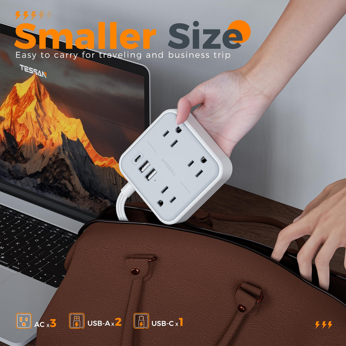 TESSAN USB-C port delivering up to 15W for fast device charging