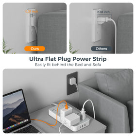 TESSAN close-up of USB-A and USB-C ports providing fast, versatile charging