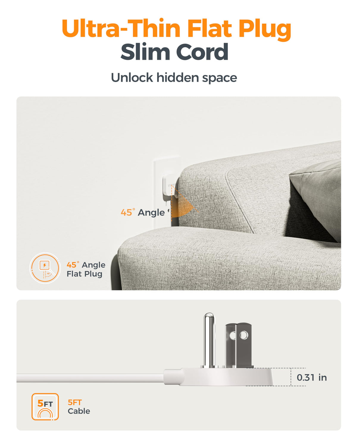 TESSAN USB ports detail highlighting USB‑C and dual USB‑A fast charging