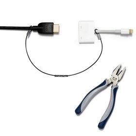 TetherTies dongle lock secures small electronics with a strong steel cable to prevent loss.