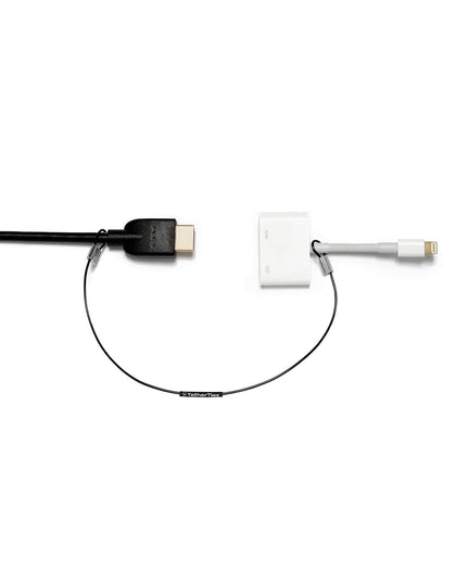 TetherTies pre-assembled adapter tie secures cables with tamper-resistant design for tools.