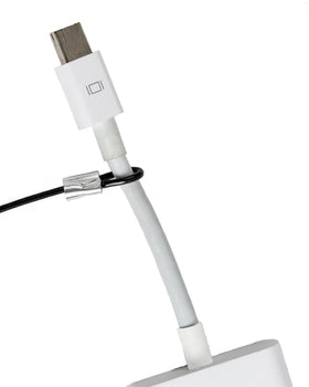 USA-made nylon-coated TetherTies cable for security.