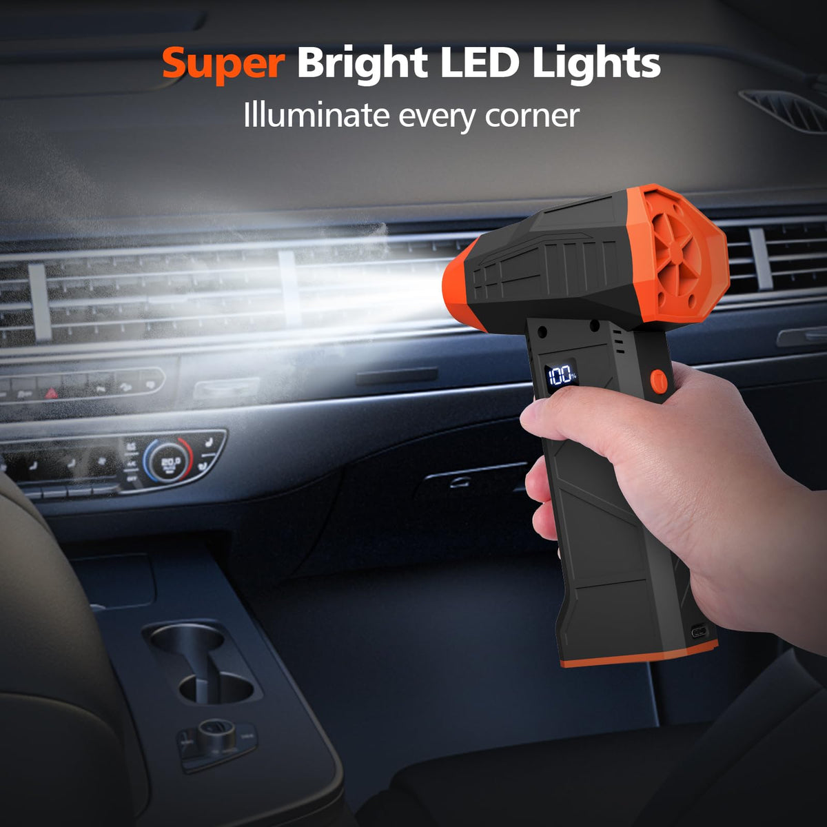 Tetsaooy 15-in-1 air duster 6000mAh battery for long cleaning sessions.
