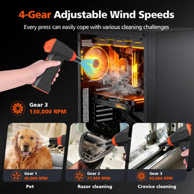 Tetsaooy 15-in-1 air duster cordless handheld for convenient cleaning anywhere.