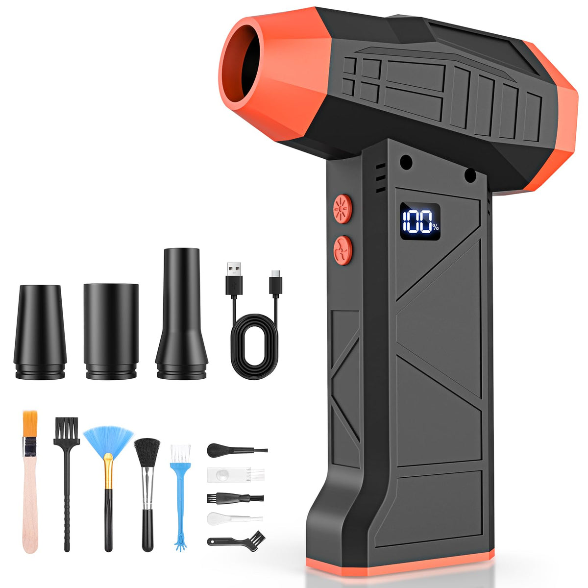 Tetsaooy 15-in-1 air duster product shot highlighting compact power for on-the-go cleaning.