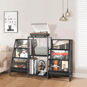 Tewinko AV rack serves as a stylish stereo cabinet for media gear
