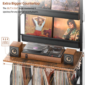 Tewinko vertical record stand highlights space-saving design.
