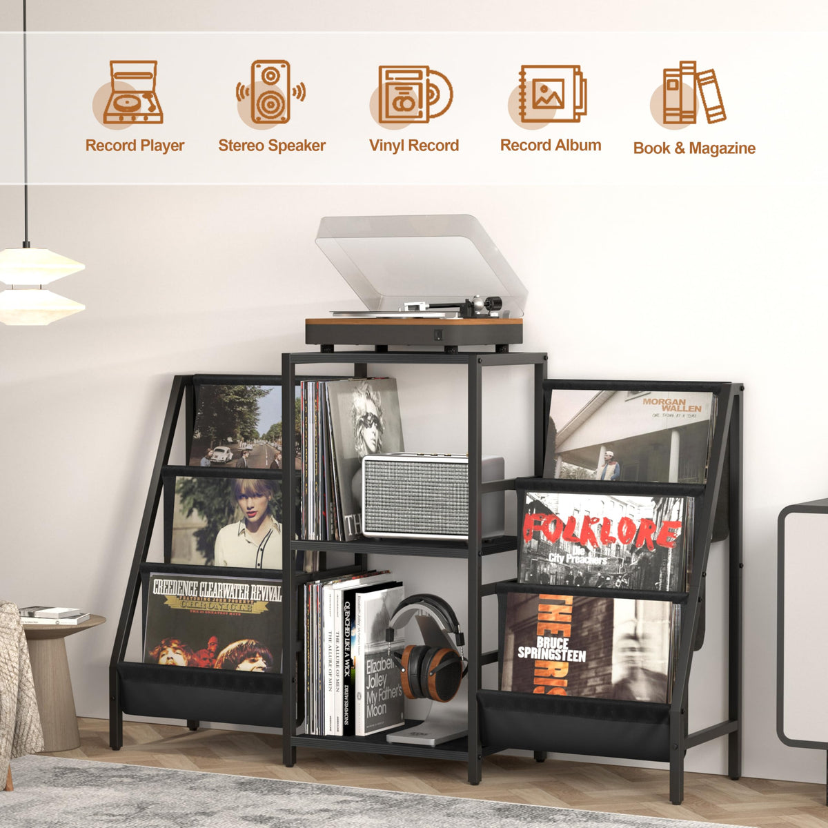 Tewinko vinyl-display-holders for easy record browsing