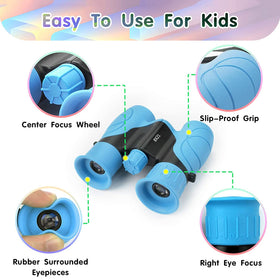 TEZILON binoculars held in a child’s hands demonstrating lightweight handling