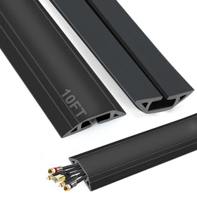 TFMUZERT 10ft floor cord cover unrolled hides cables neatly and reduces clutter