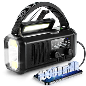 TFTDOUP emergency weather radio front view shows sturdy outdoor-ready design for easy use