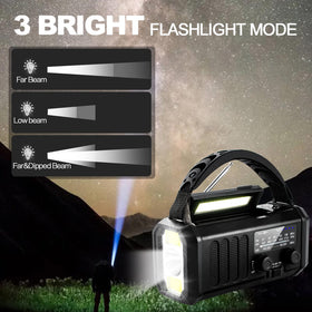 TFTDOUP emergency weather radio USB Type-C charging for fast recharge