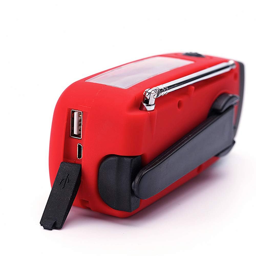 TFTDOUP weather radio in an emergency kit showing compact portability