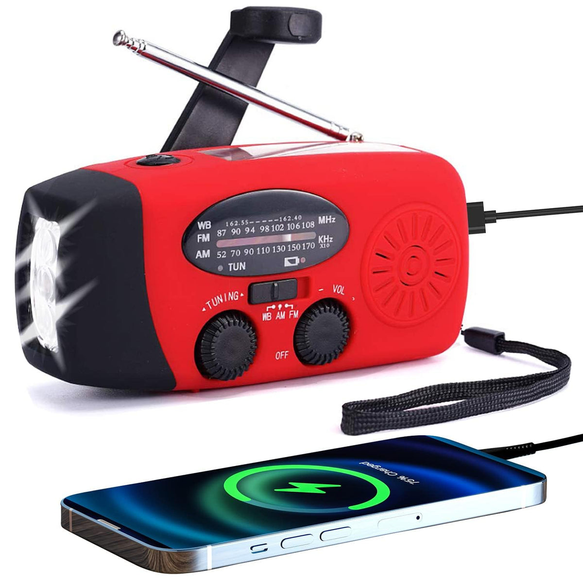 TFTDOUP weather radio front view for reliable alerts during severe weather