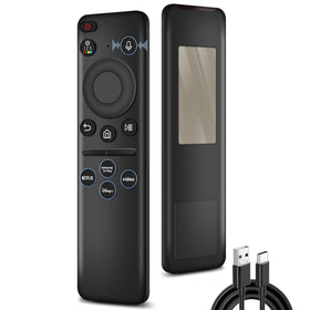 TGHCP replacement remote solar charging powers Samsung TV viewing in daylight.