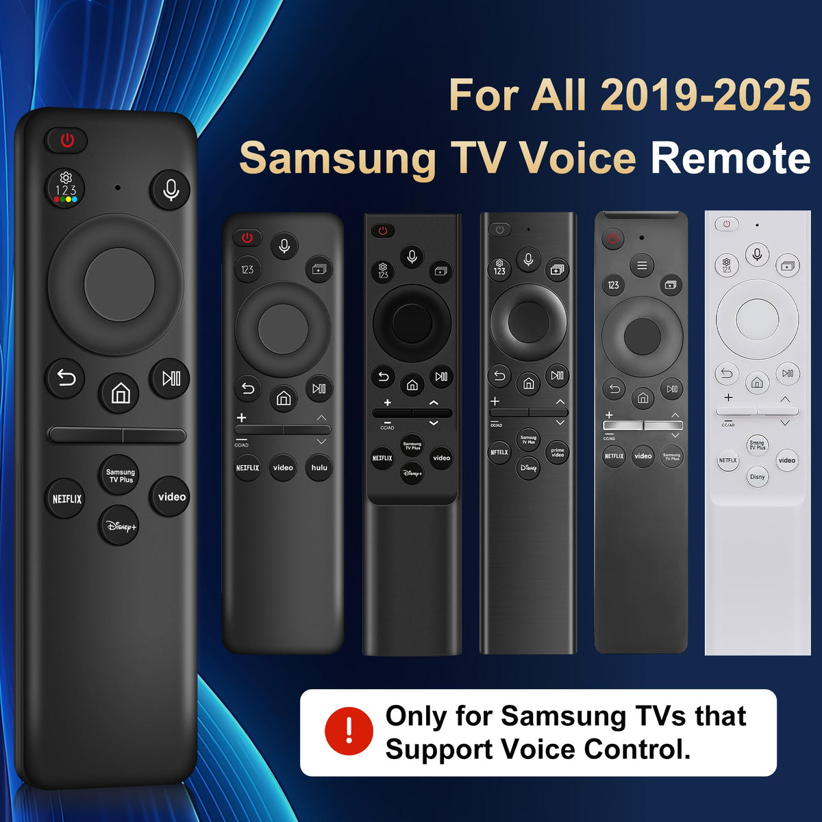 TGHCP remote featuring voice control and four shortcuts for quick access.