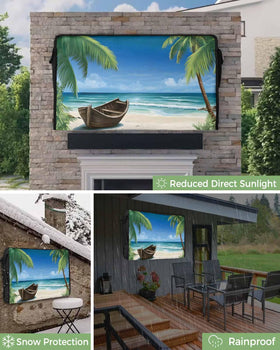 T&H XHome UV shield cover helps prevent sun damage to outdoor TVs
